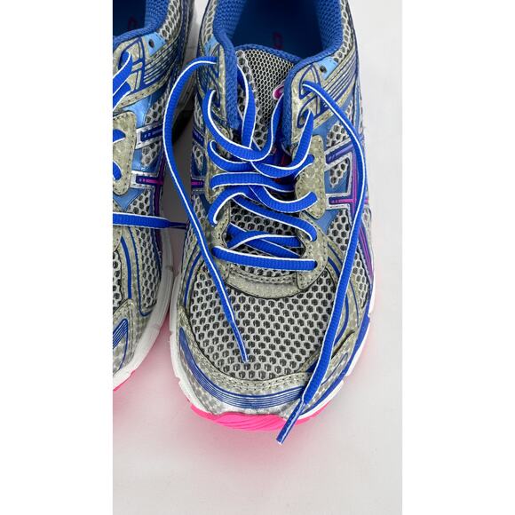 Asics Womens Gel GT 1000 T3R6N Silver Running Shoes Sneakers Size 8 Blue - Picture 5 of 12